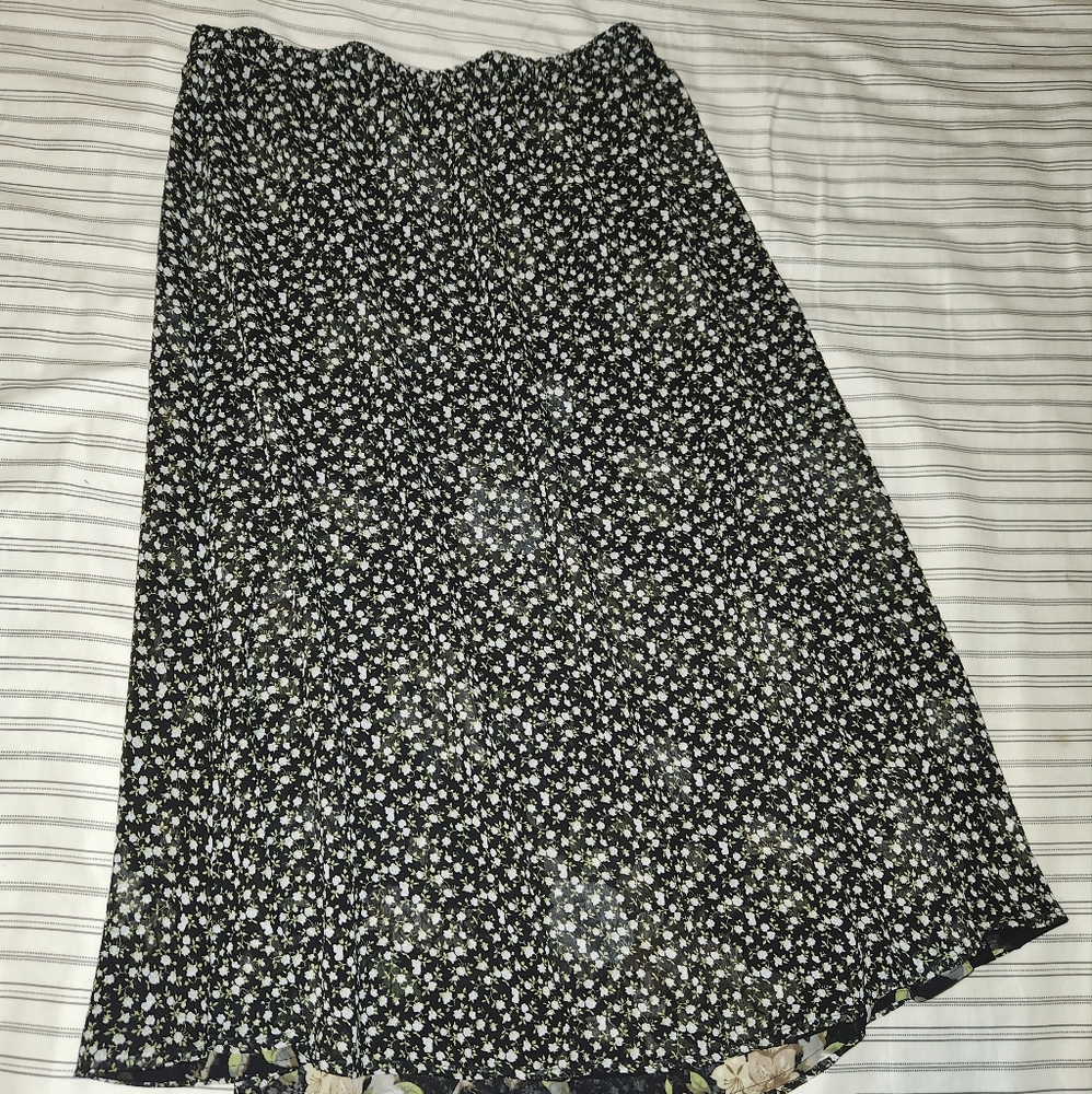 Reversible floral skirt